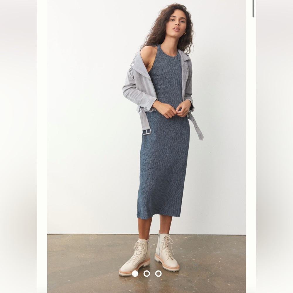 NWT Anthropologie Maeve Adrienne twist back midi dress lg